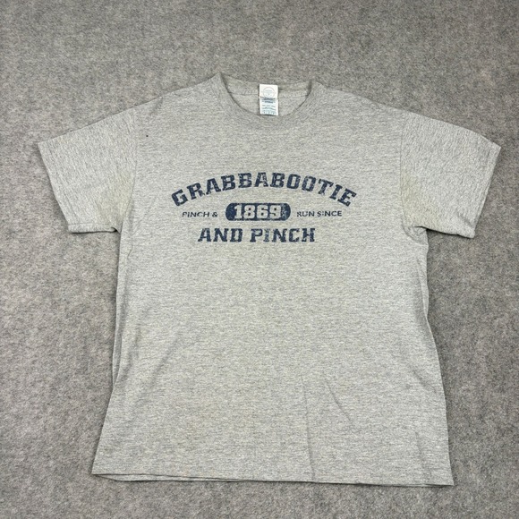 Delta Other - Grabbabootie Graphic T-Shirt Mens Medium Grey Funny Humor Vintage Y2K 90s Surf